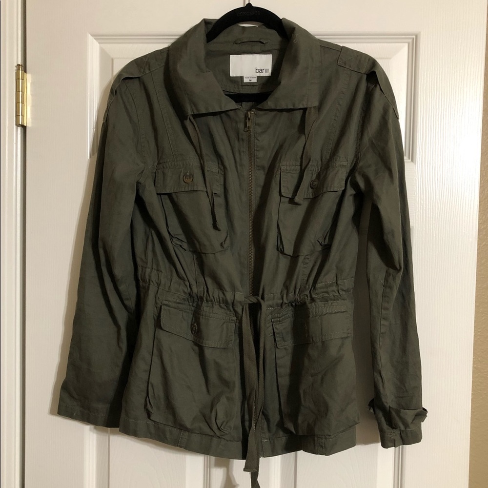 Bar III olive green jacket